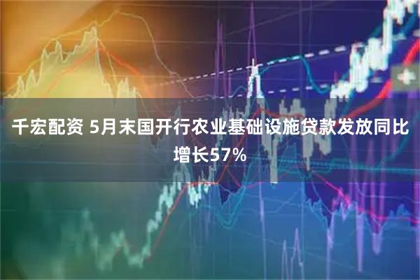千宏配资 5月末国开行农业基础设施贷款发放同比增长57%